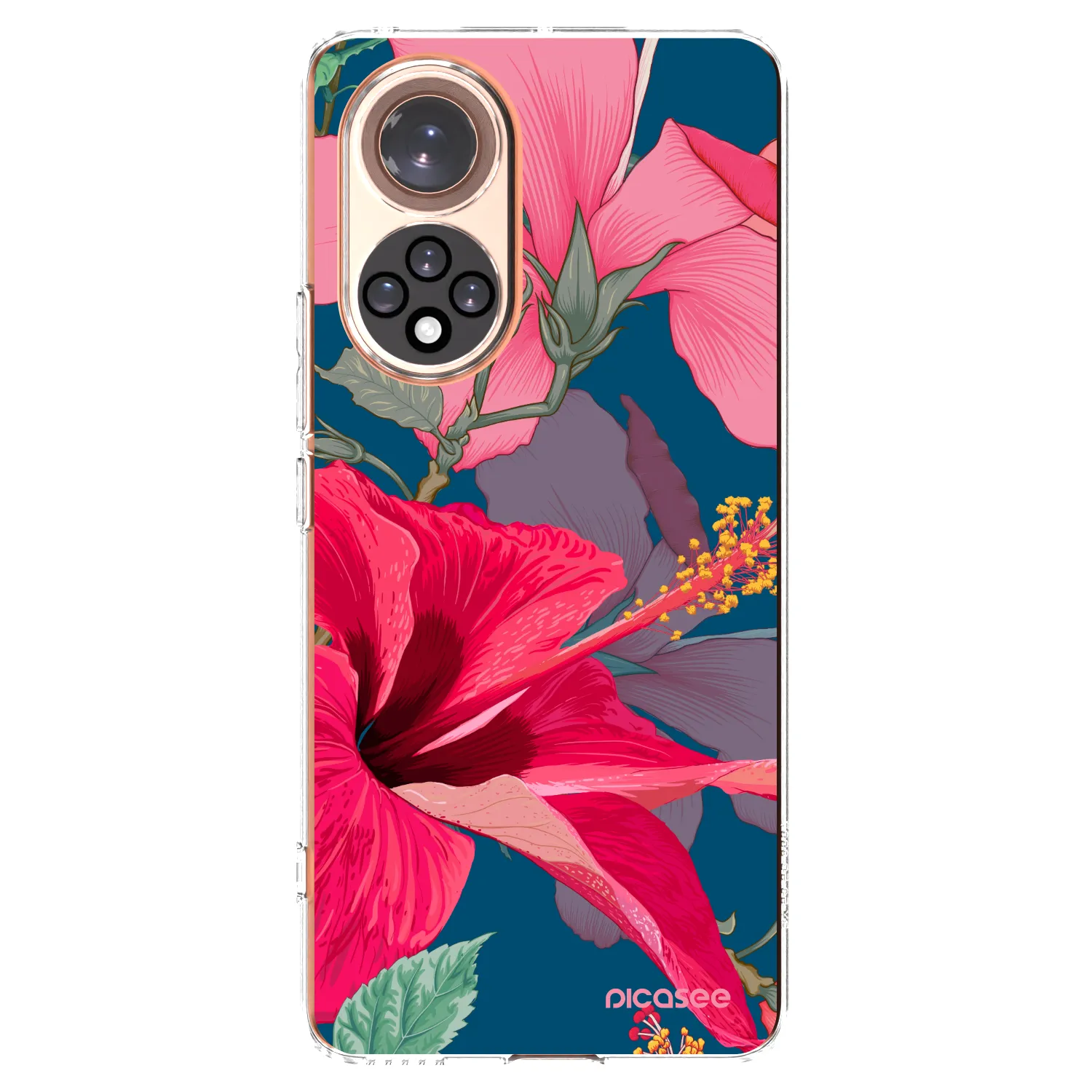 Picasee átlátszó szilikon tok az alábbi mobiltelefonokra Honor 50 5G - Hibiscus