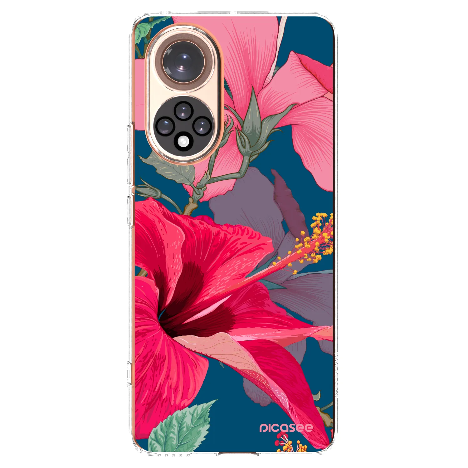 Picasee átlátszó szilikon tok az alábbi mobiltelefonokra Huawei Nova 9 - Hibiscus