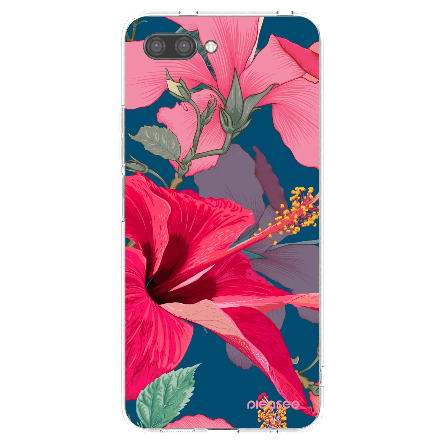 Picasee átlátszó szilikon tok az alábbi mobiltelefonokra Honor 10 - Hibiscus