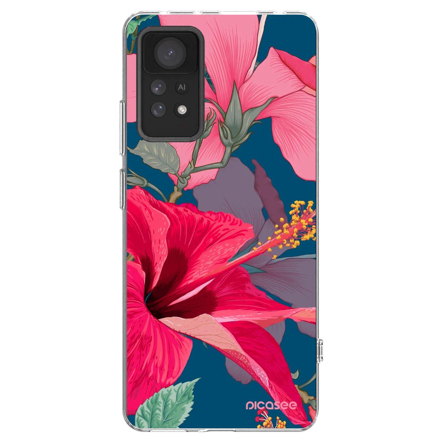 Picasee átlátszó szilikon tok az alábbi mobiltelefonokra Xiaomi Redmi Note 11 Pro 5G - Hibiscus