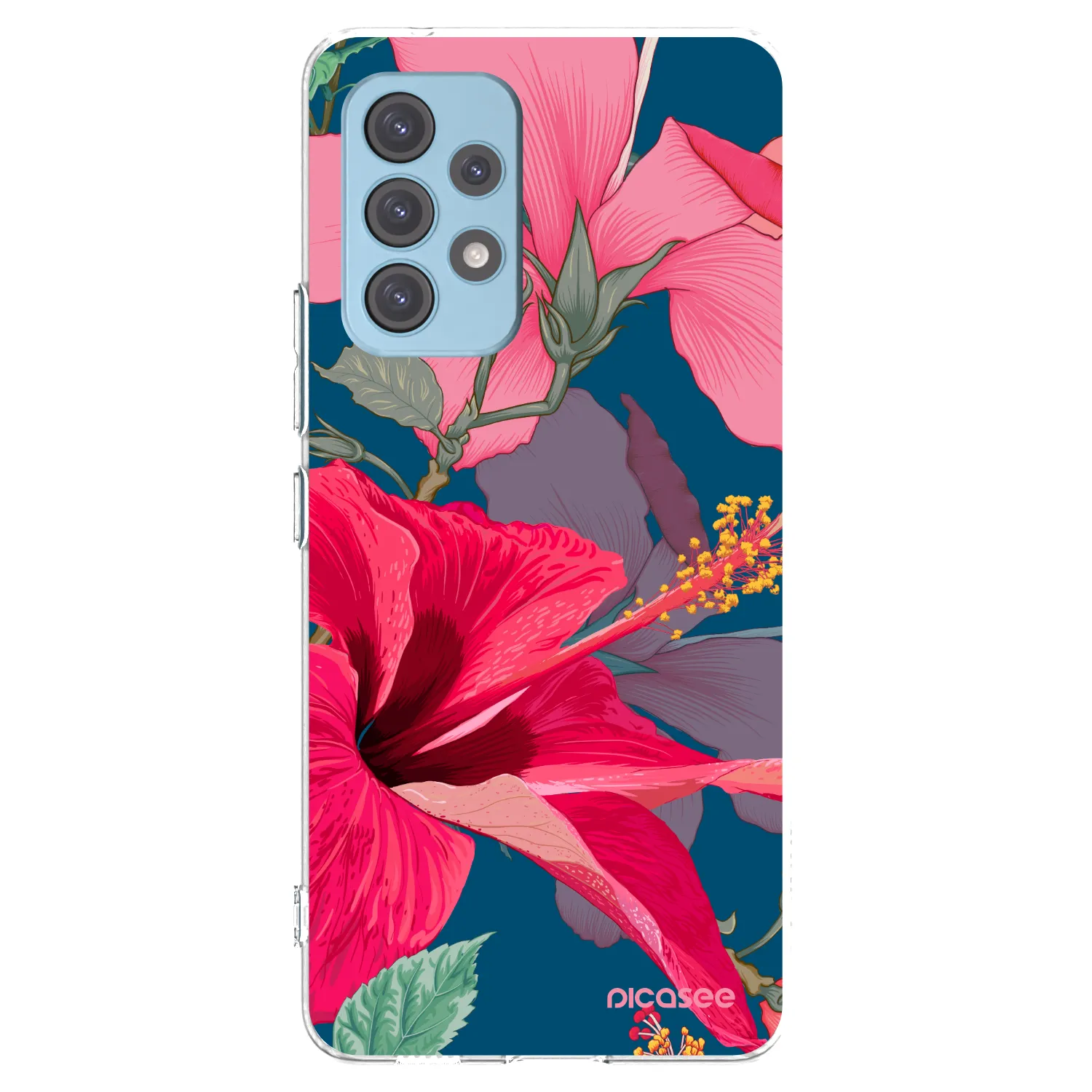 Picasee átlátszó szilikon tok az alábbi mobiltelefonokra Samsung Galaxy A53 5G A536 - Hibiscus