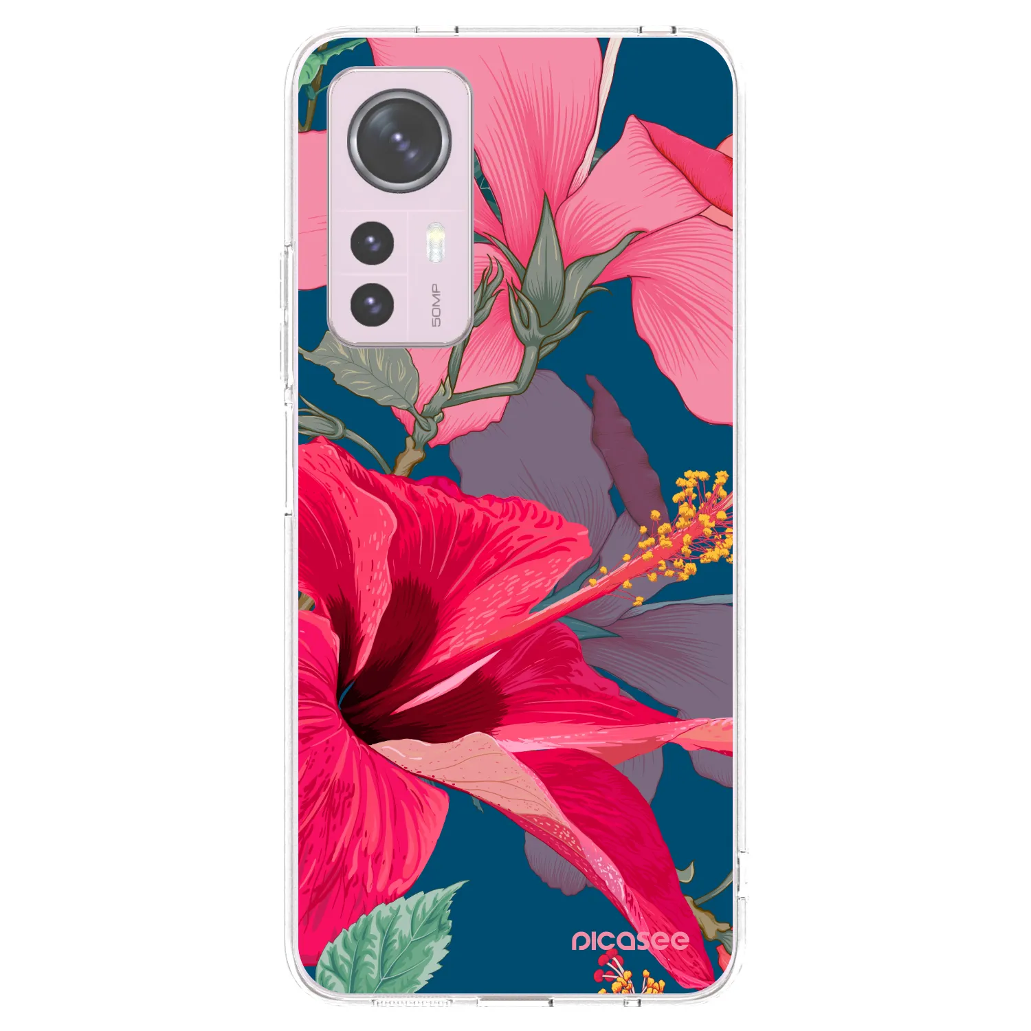 Picasee átlátszó szilikon tok az alábbi mobiltelefonokra Xiaomi 12 - Hibiscus