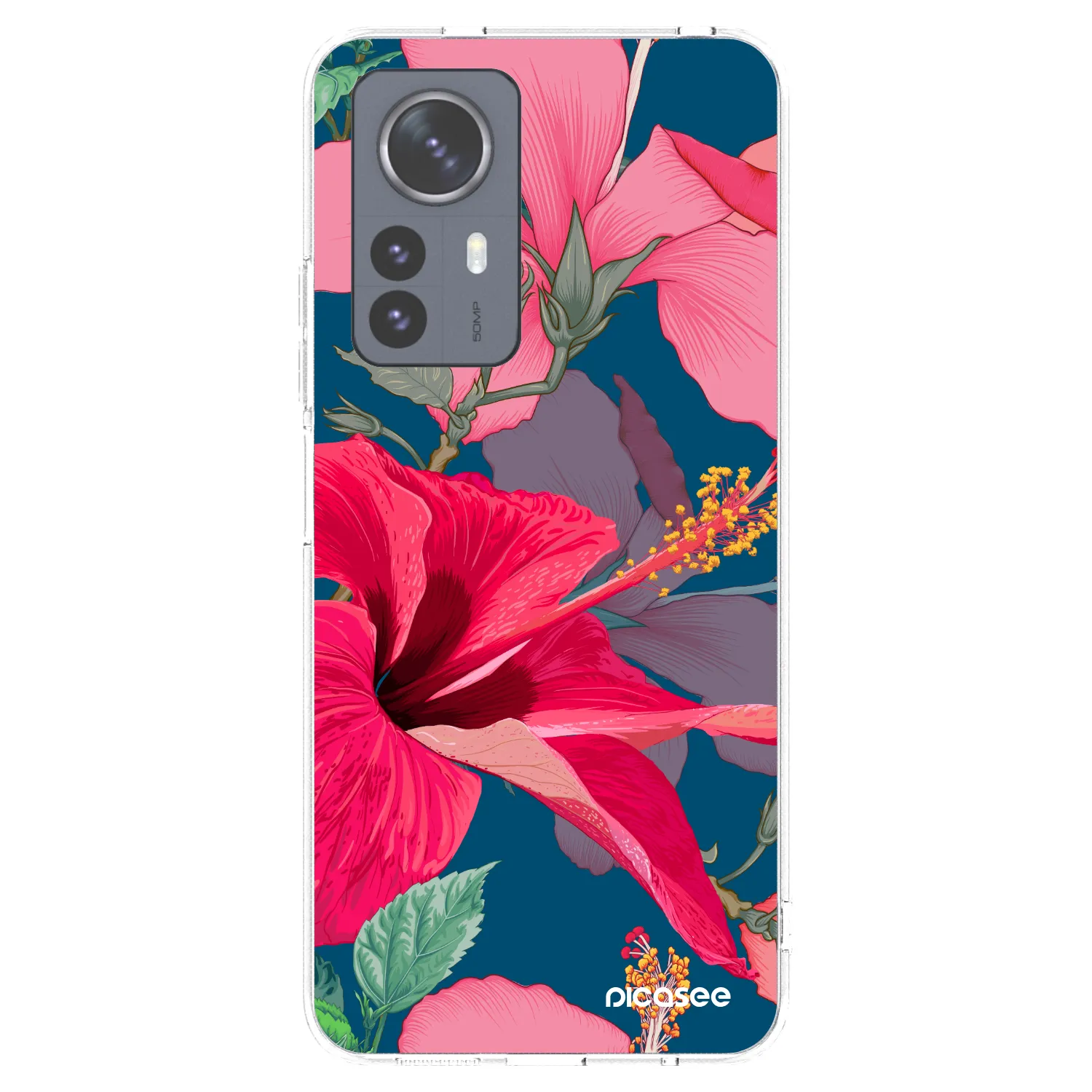 Picasee átlátszó szilikon tok az alábbi mobiltelefonokra Xiaomi 12 Pro - Hibiscus