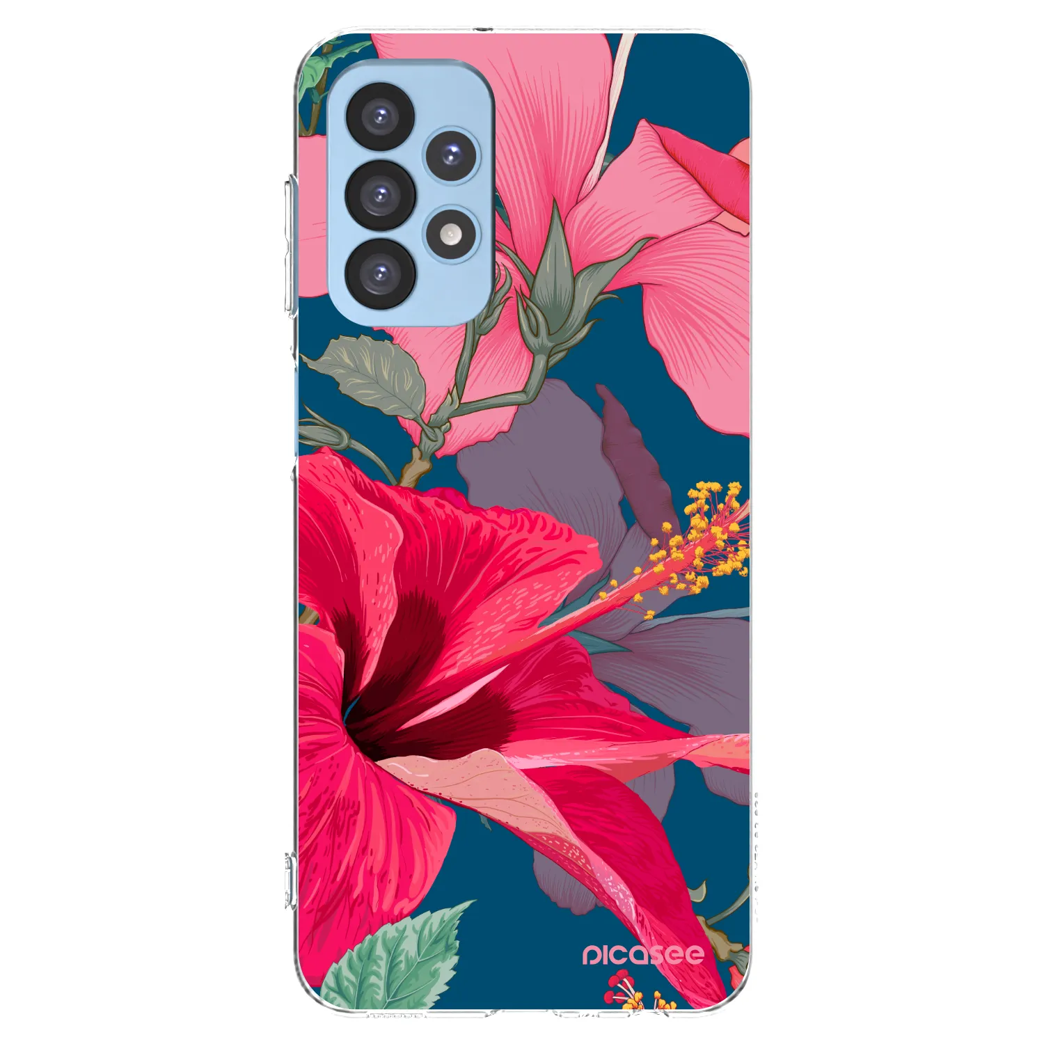 Picasee átlátszó szilikon tok az alábbi mobiltelefonokra Samsung Galaxy A23 A235F 4G - Hibiscus