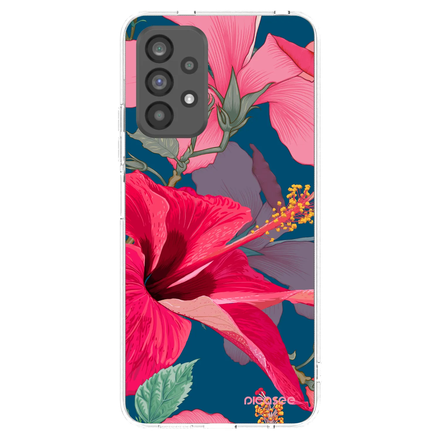 Picasee átlátszó szilikon tok az alábbi mobiltelefonokra Samsung Galaxy A73 5G - Hibiscus