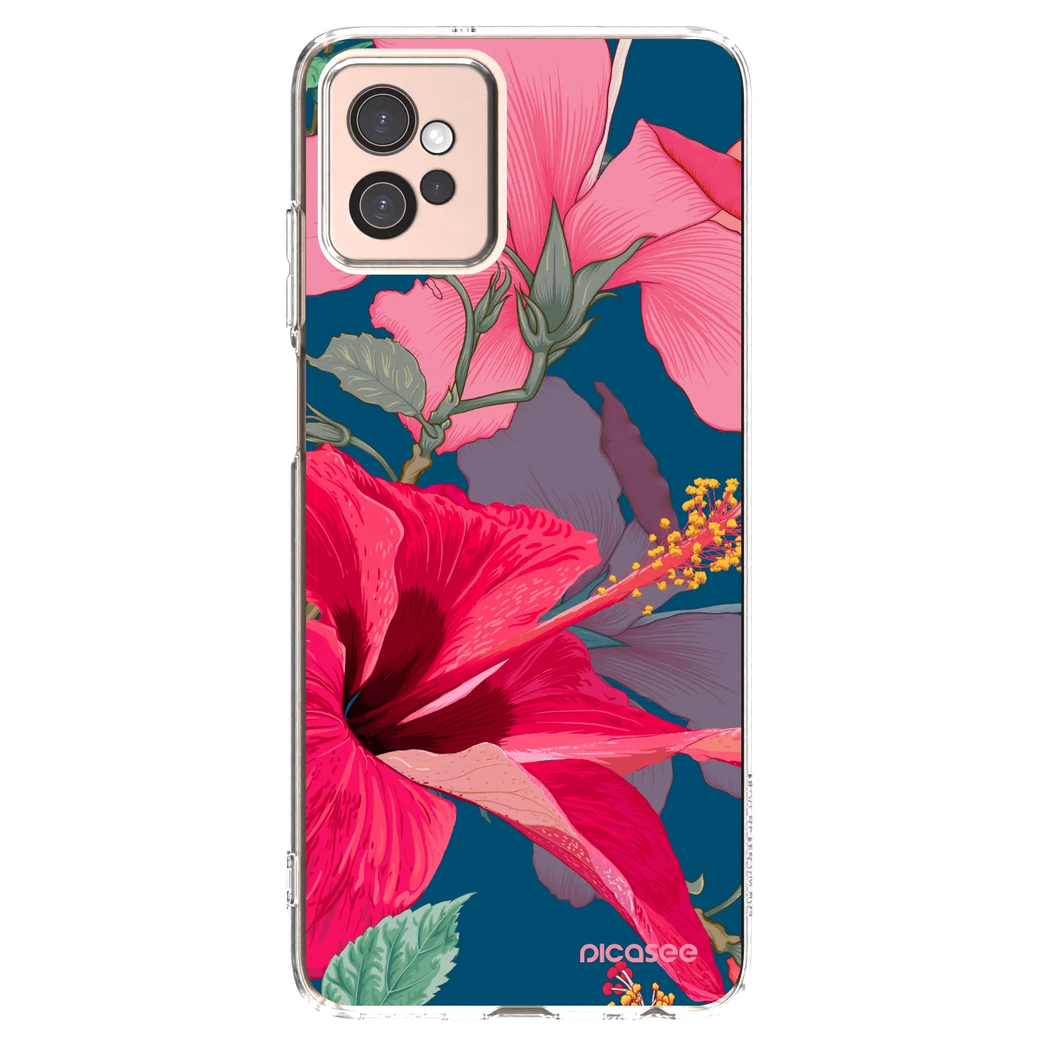 Picasee átlátszó szilikon tok az alábbi mobiltelefonokra Motorola Moto G32 - Hibiscus