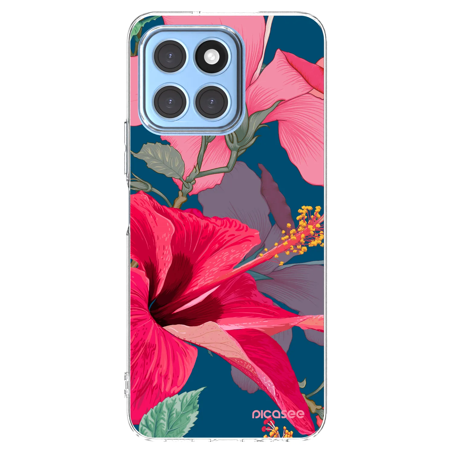Picasee átlátszó szilikon tok az alábbi mobiltelefonokra Honor X8 5G - Hibiscus