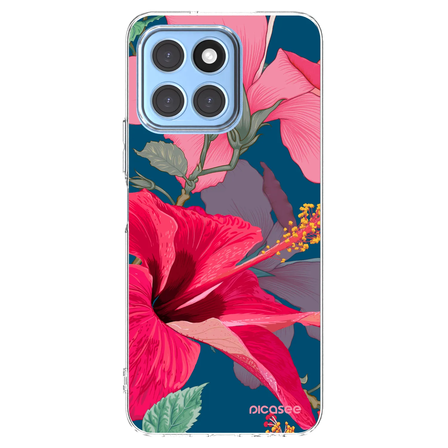 Picasee átlátszó szilikon tok az alábbi mobiltelefonokra Honor X6 - Hibiscus