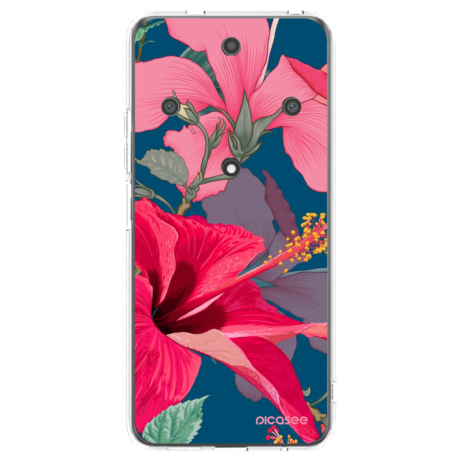 Picasee átlátszó szilikon tok az alábbi mobiltelefonokra Honor Magic5 Lite 5G - Hibiscus