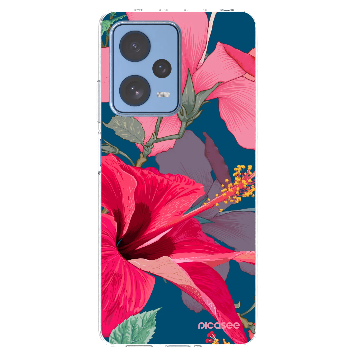 Picasee átlátszó szilikon tok az alábbi mobiltelefonokra Xiaomi Redmi Note 12 Pro 5G - Hibiscus