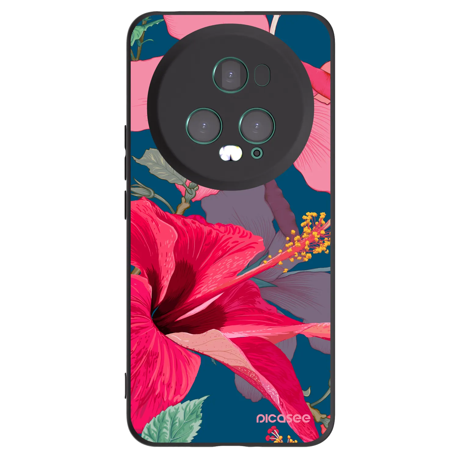 Picasee fekete szilikon tok az alábbi mobiltelefonokra Honor Magic5 Pro - Hibiscus