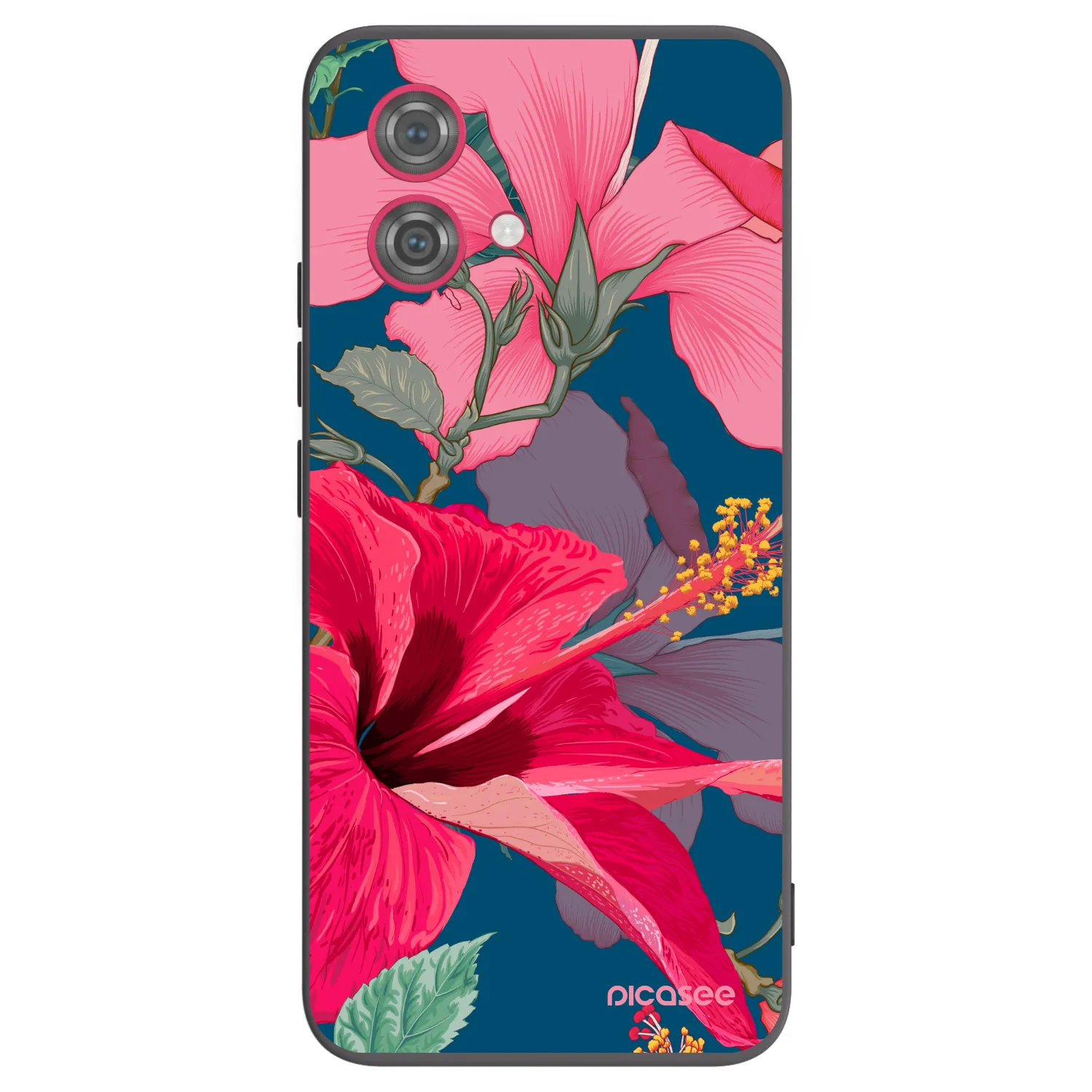Picasee fekete szilikon tok az alábbi mobiltelefonokra Motorola Moto G84 5G - Hibiscus