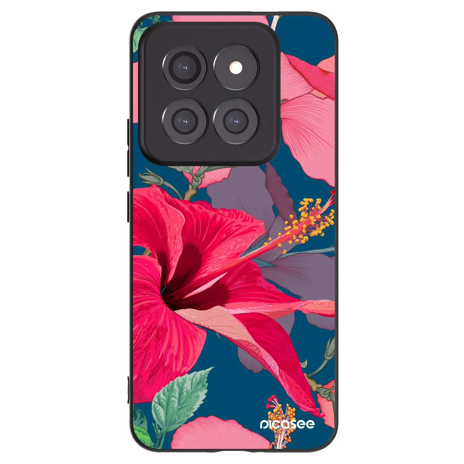 Picasee fekete szilikon tok az alábbi mobiltelefonokra Xiaomi 14 Pro - Hibiscus