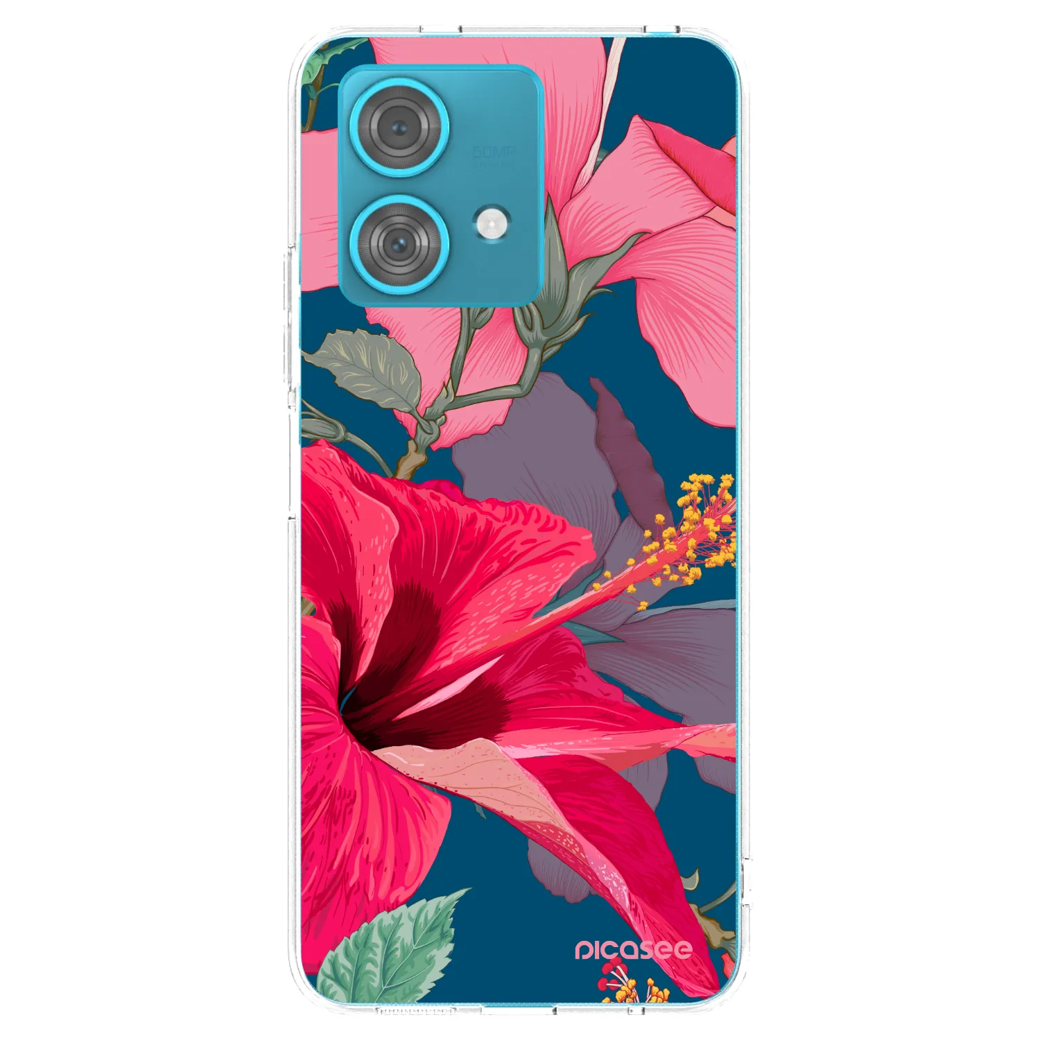 Picasee átlátszó szilikon tok az alábbi mobiltelefonokra Motorola Edge 40 Neo - Hibiscus