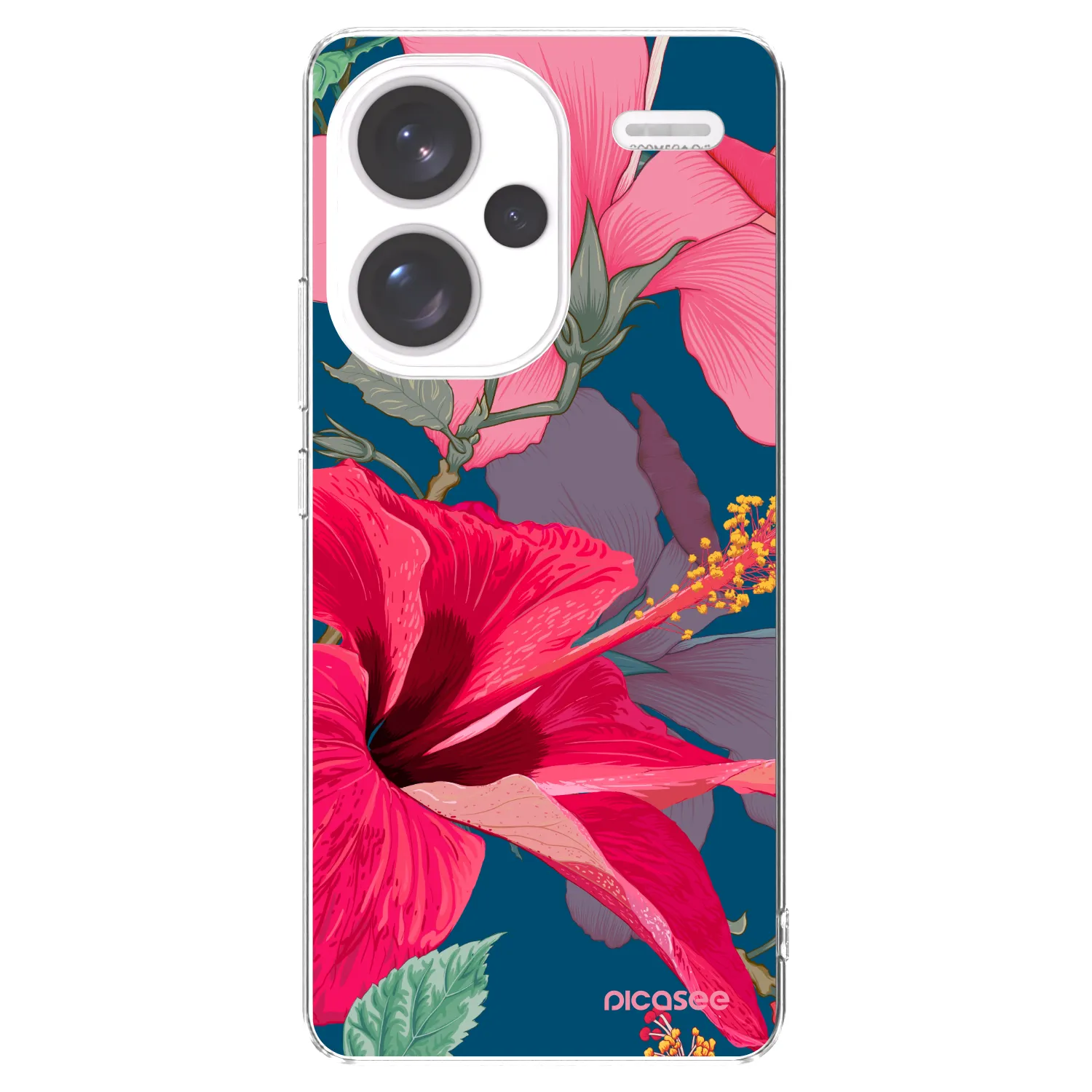 Picasee átlátszó szilikon tok az alábbi mobiltelefonokra Xiaomi Redmi Note 13 Pro+ 5G - Hibiscus