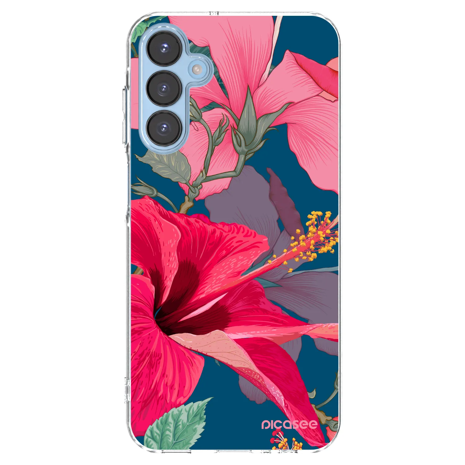 Picasee átlátszó szilikon tok az alábbi mobiltelefonokra Samsung Galaxy A15 A156B 5G - Hibiscus