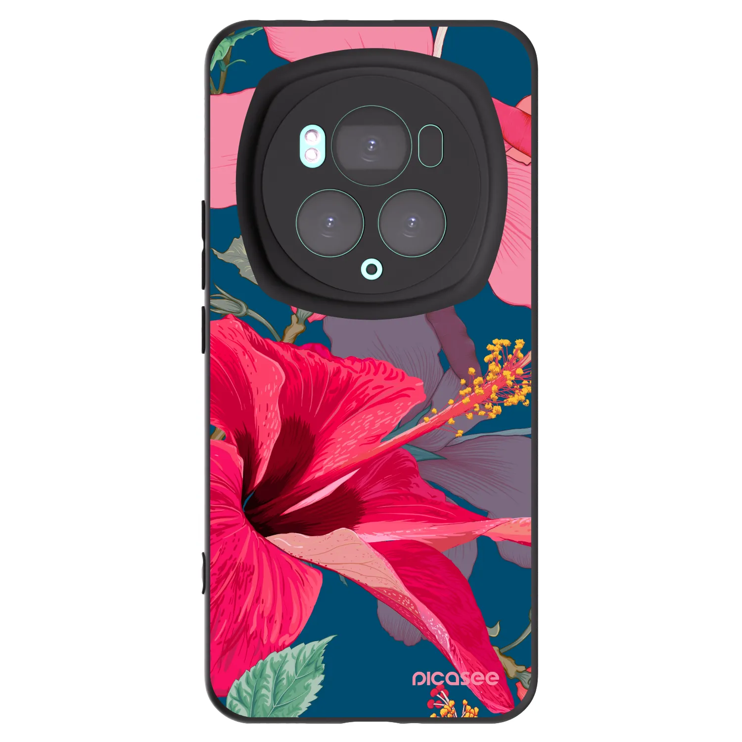Picasee fekete szilikon tok az alábbi mobiltelefonokra Honor Magic6 Pro - Hibiscus
