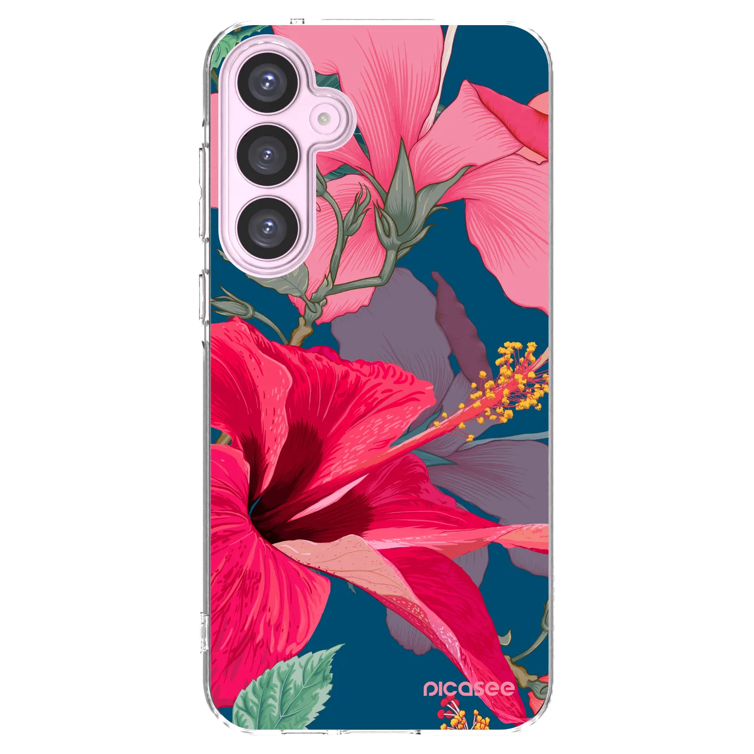 Picasee átlátszó szilikon tok az alábbi mobiltelefonokra Samsung Galaxy A55 5G A556B - Hibiscus