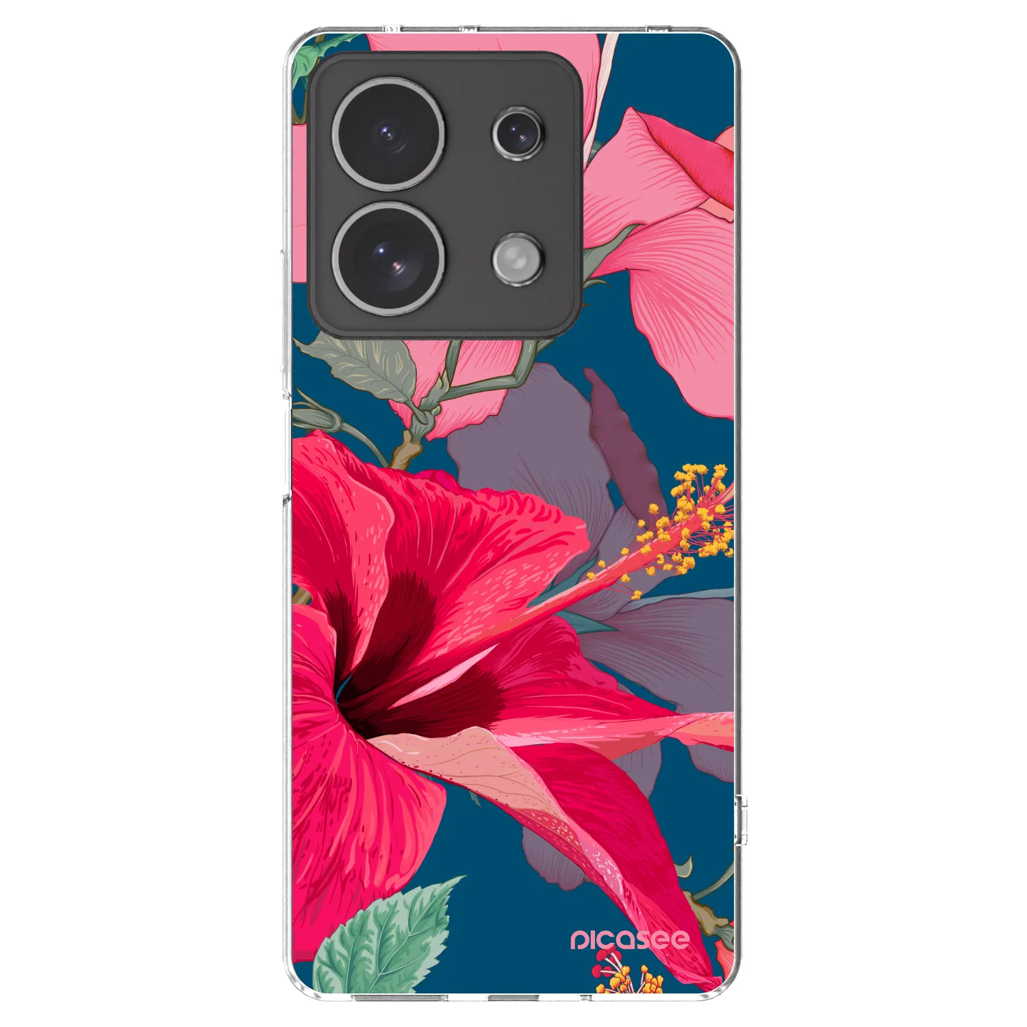 Picasee átlátszó szilikon tok az alábbi mobiltelefonokra Xiaomi Redmi Note 13 4G - Hibiscus