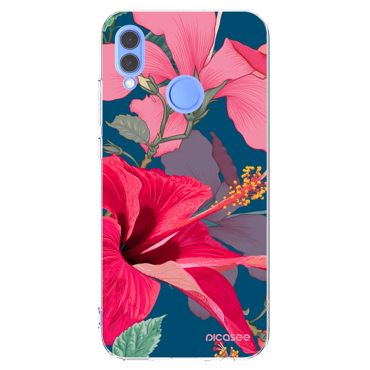Picasee átlátszó szilikon tok az alábbi mobiltelefonokra Honor 10 Lite - Hibiscus