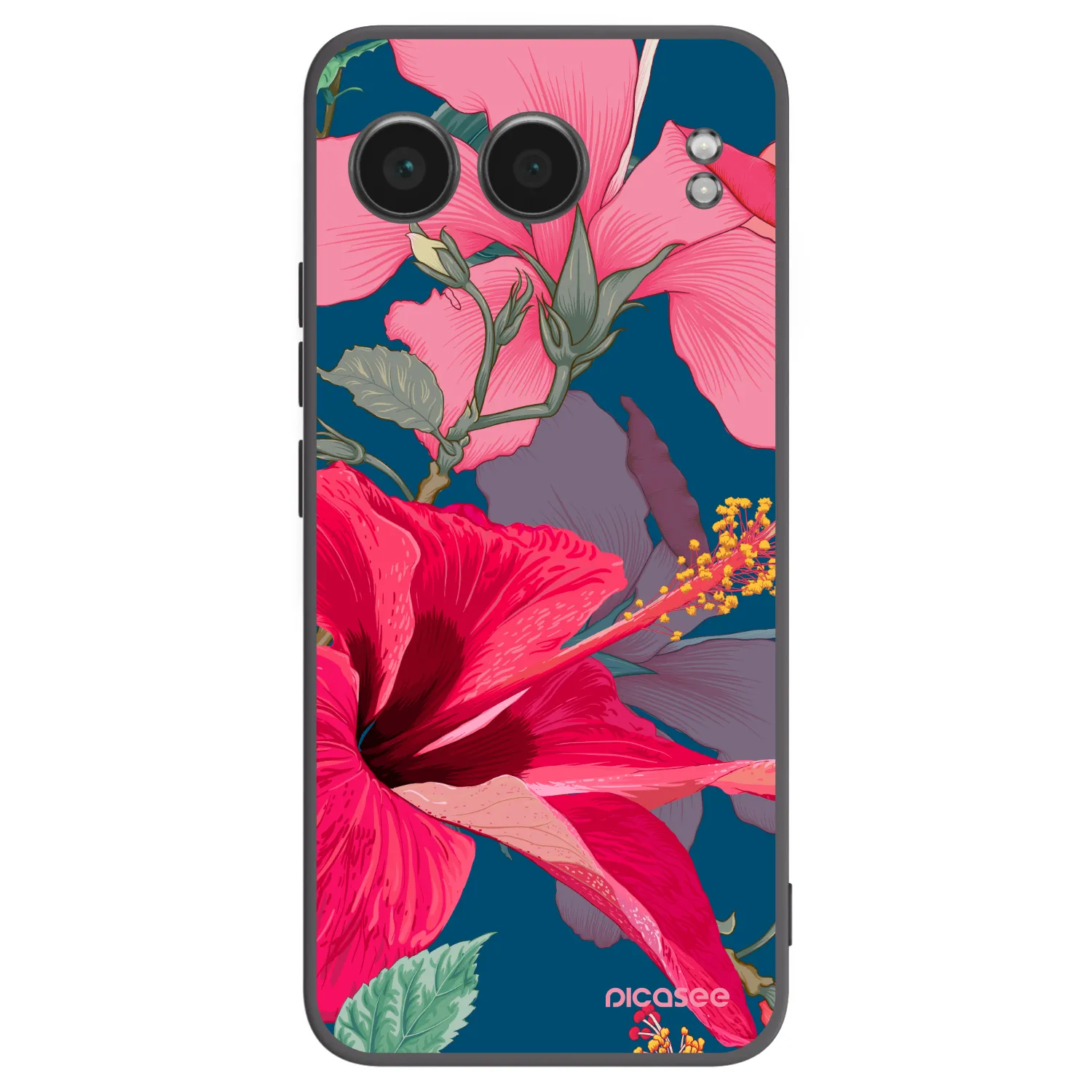 Picasee fekete szilikon tok az alábbi mobiltelefonokra OnePlus Nord 4 - Hibiscus