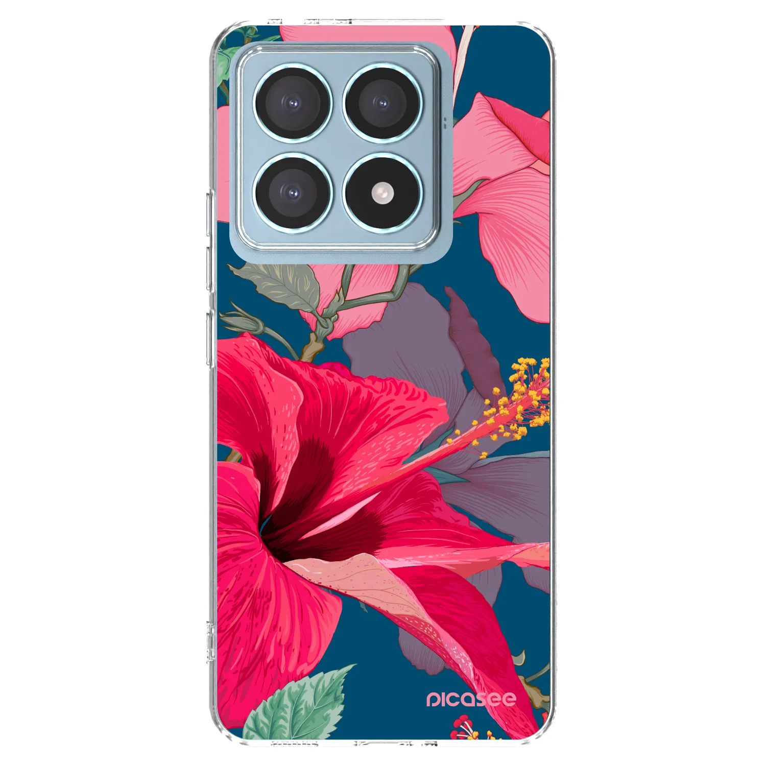 Picasee átlátszó szilikon tok az alábbi mobiltelefonokra Xiaomi 14T Pro - Hibiscus