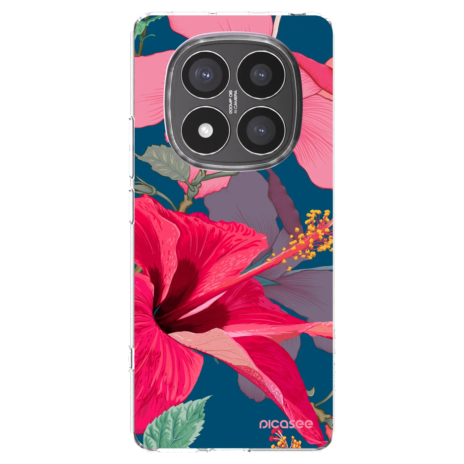 Picasee átlátszó szilikon tok az alábbi mobiltelefonokra Xiaomi Redmi Note 14 Pro+ 5G - Hibiscus