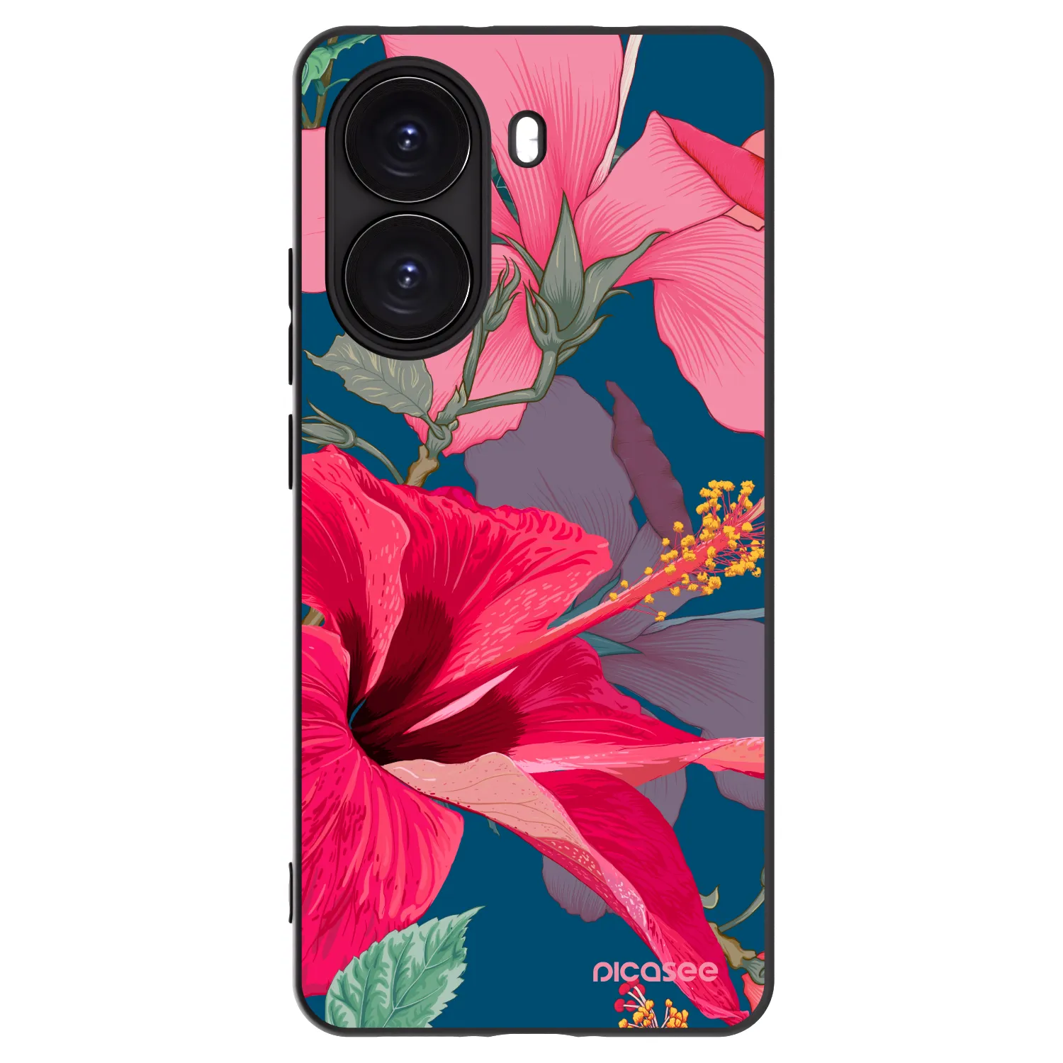 Picasee fekete szilikon tok az alábbi mobiltelefonokra Xiaomi Poco X7 Pro 5G - Hibiscus