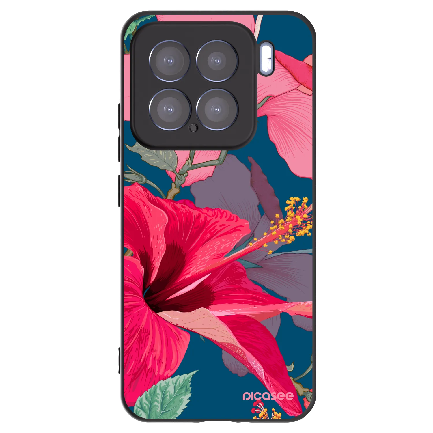 Picasee fekete szilikon tok az alábbi mobiltelefonokra Xiaomi 15 - Hibiscus