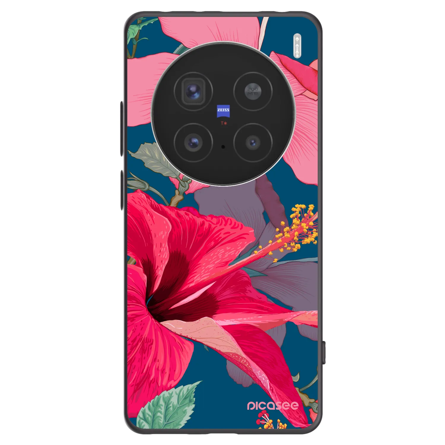Picasee fekete szilikon tok az alábbi mobiltelefonokra Vivo X200 Pro - Hibiscus
