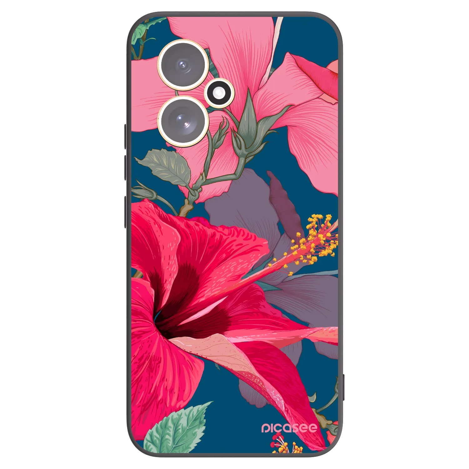 Picasee fekete szilikon tok az alábbi mobiltelefonokra Honor 400 5G - Hibiscus