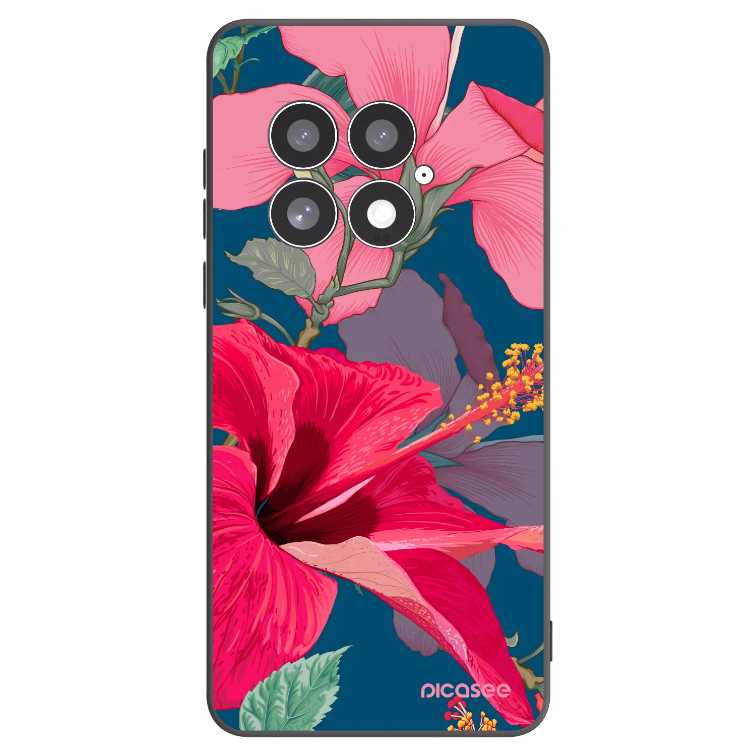 Picasee fekete szilikon tok az alábbi mobiltelefonokra OnePlus 13 5G - Hibiscus