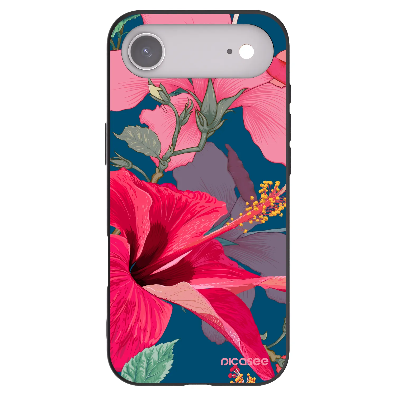Picasee fekete szilikon tok az alábbi mobiltelefonokra Apple iPhone Air - Hibiscus