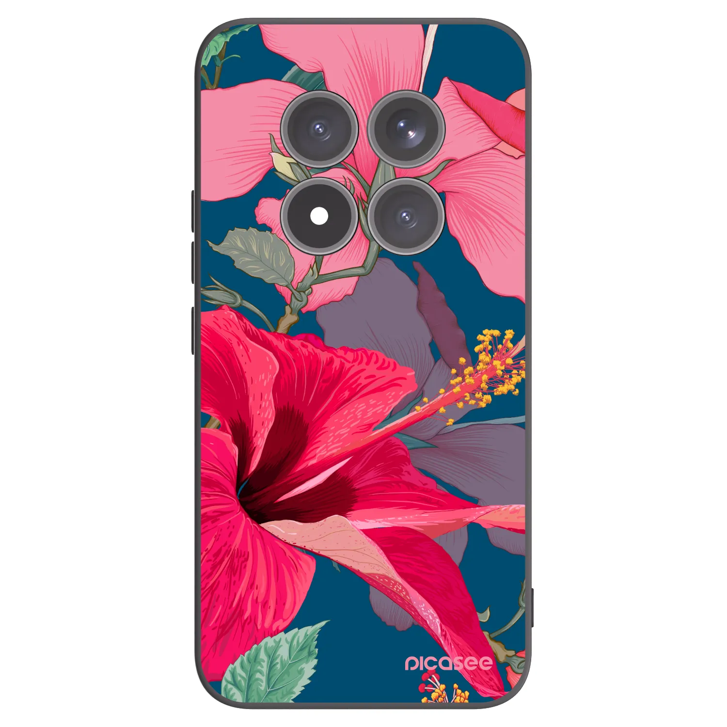 Picasee fekete szilikon tok az alábbi mobiltelefonokra Xiaomi Redmi Note 15 Pro+ - Hibiscus