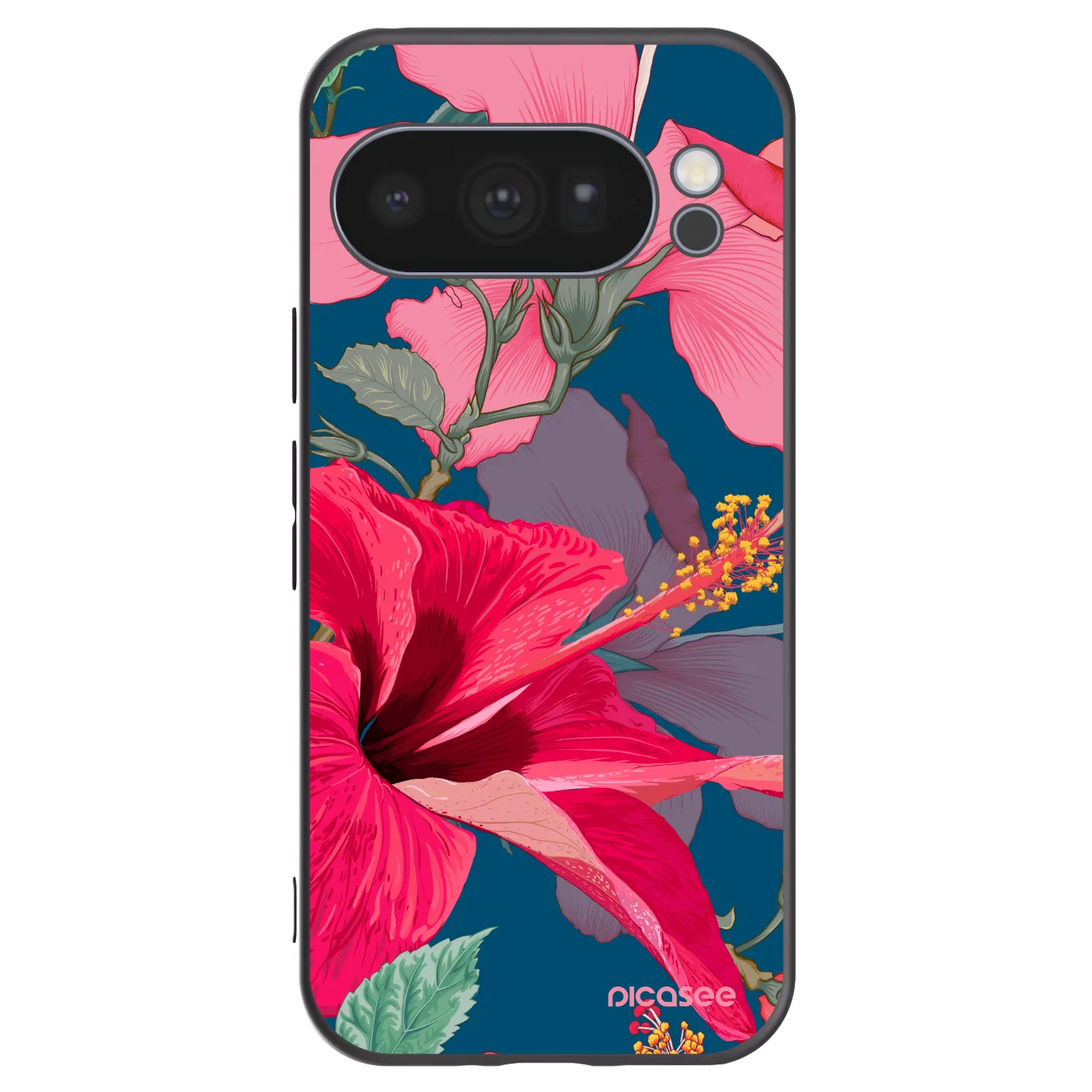 Picasee fekete szilikon tok az alábbi mobiltelefonokra Google Pixel 10 Pro - Hibiscus