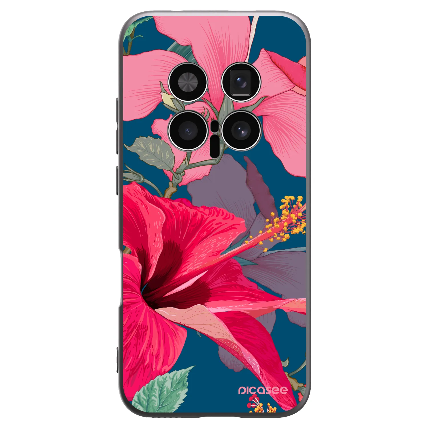 Picasee fekete szilikon tok az alábbi mobiltelefonokra Honor Magic8 Pro 5G - Hibiscus
