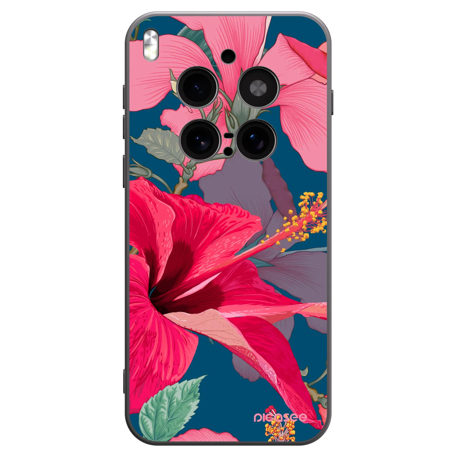 Picasee fekete szilikon tok az alábbi mobiltelefonokra Vivo X300 Pro - Hibiscus