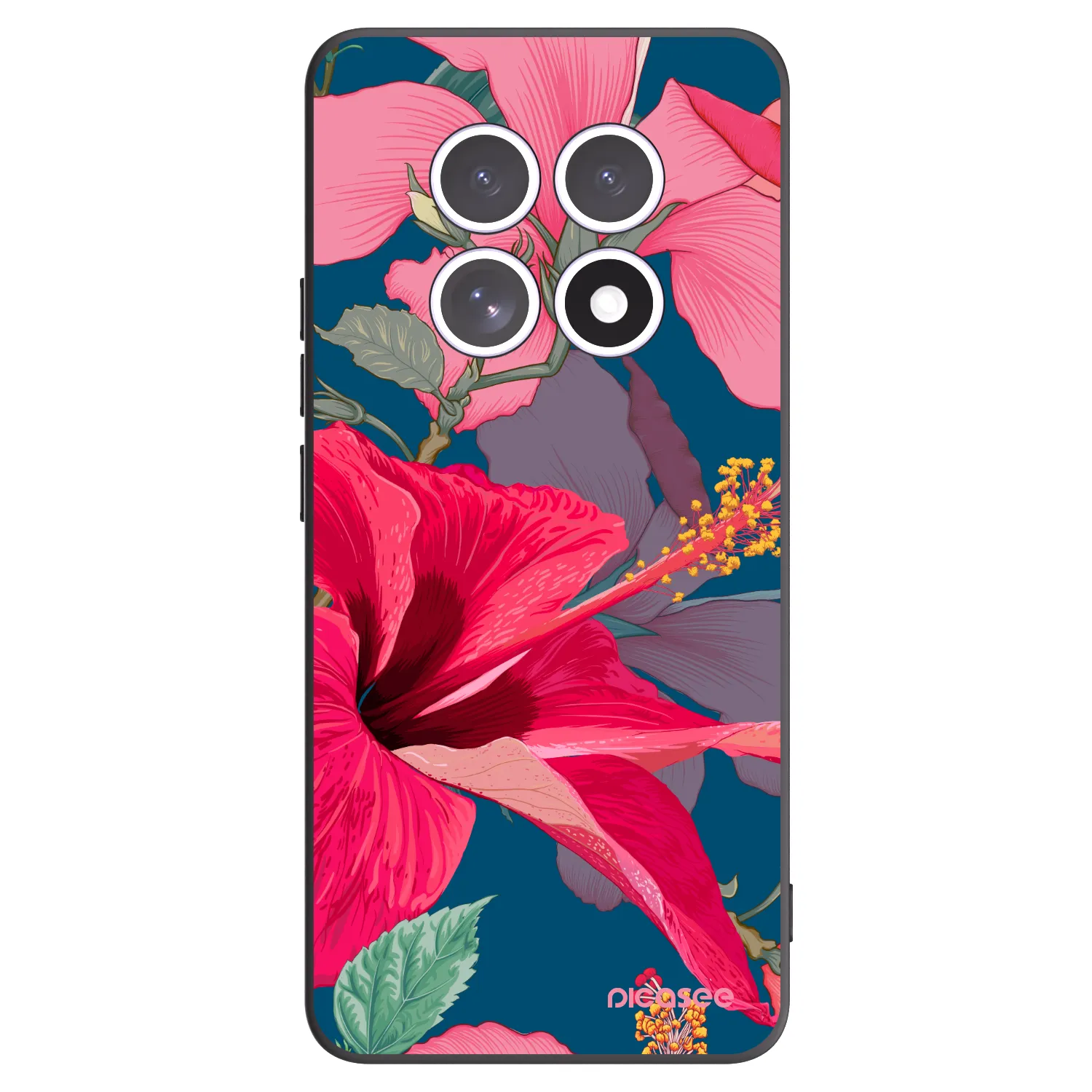 Picasee fekete szilikon tok az alábbi mobiltelefonokra Xiaomi Redmi Note 15 5G - Hibiscus