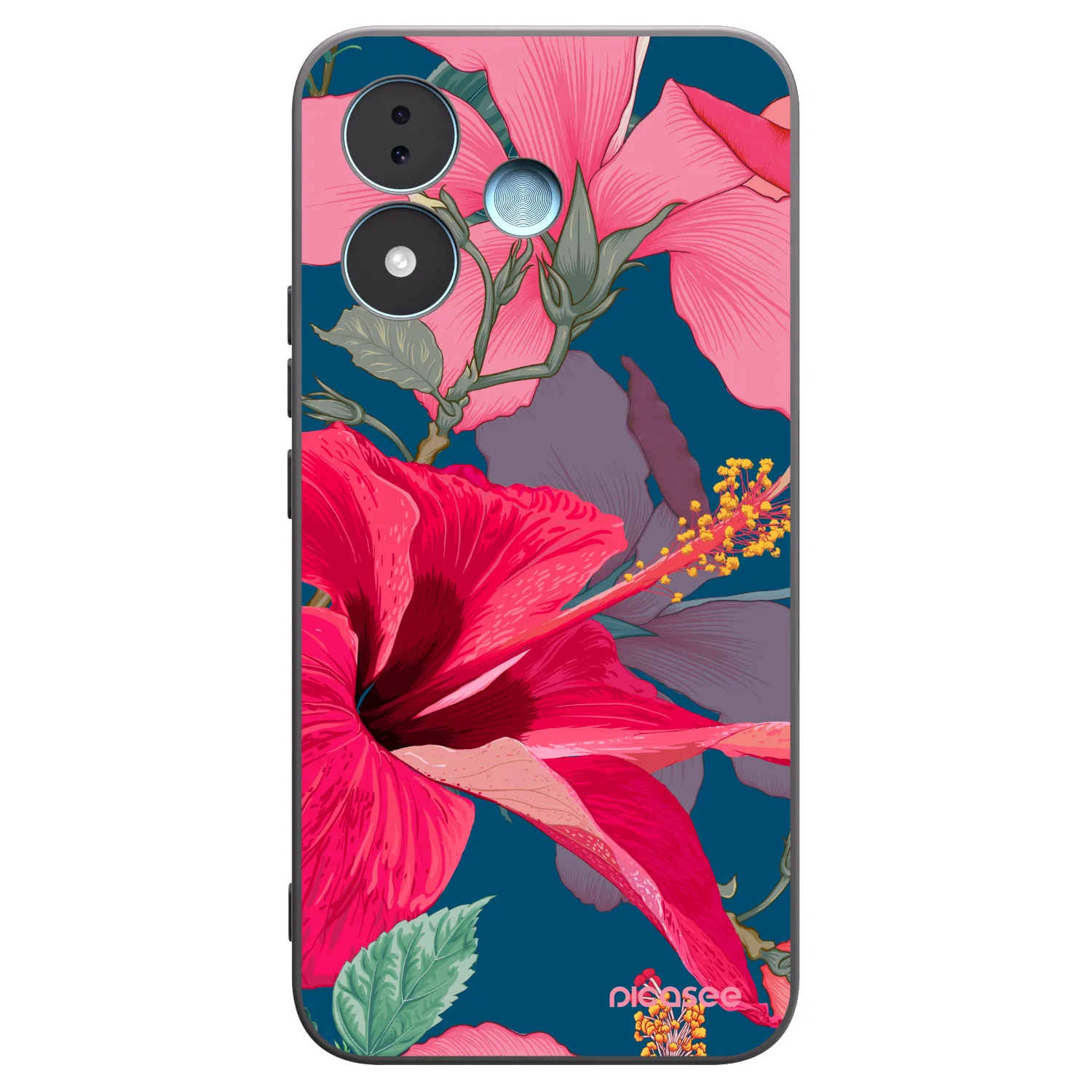 Picasee fekete szilikon tok az alábbi mobiltelefonokra Xiaomi Redmi Note 17 5G - Hibiscus