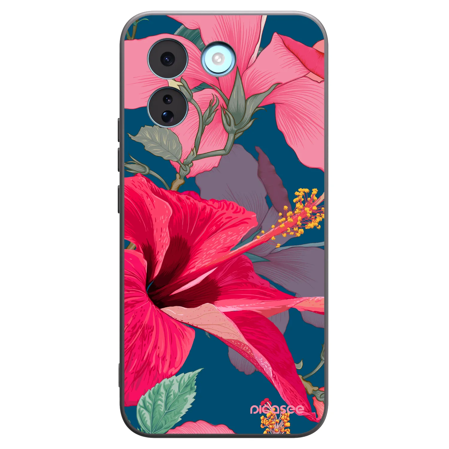 Picasee fekete szilikon tok az alábbi mobiltelefonokra Xiaomi Redmi Note 17 Pro MAX 5G - Hibiscus