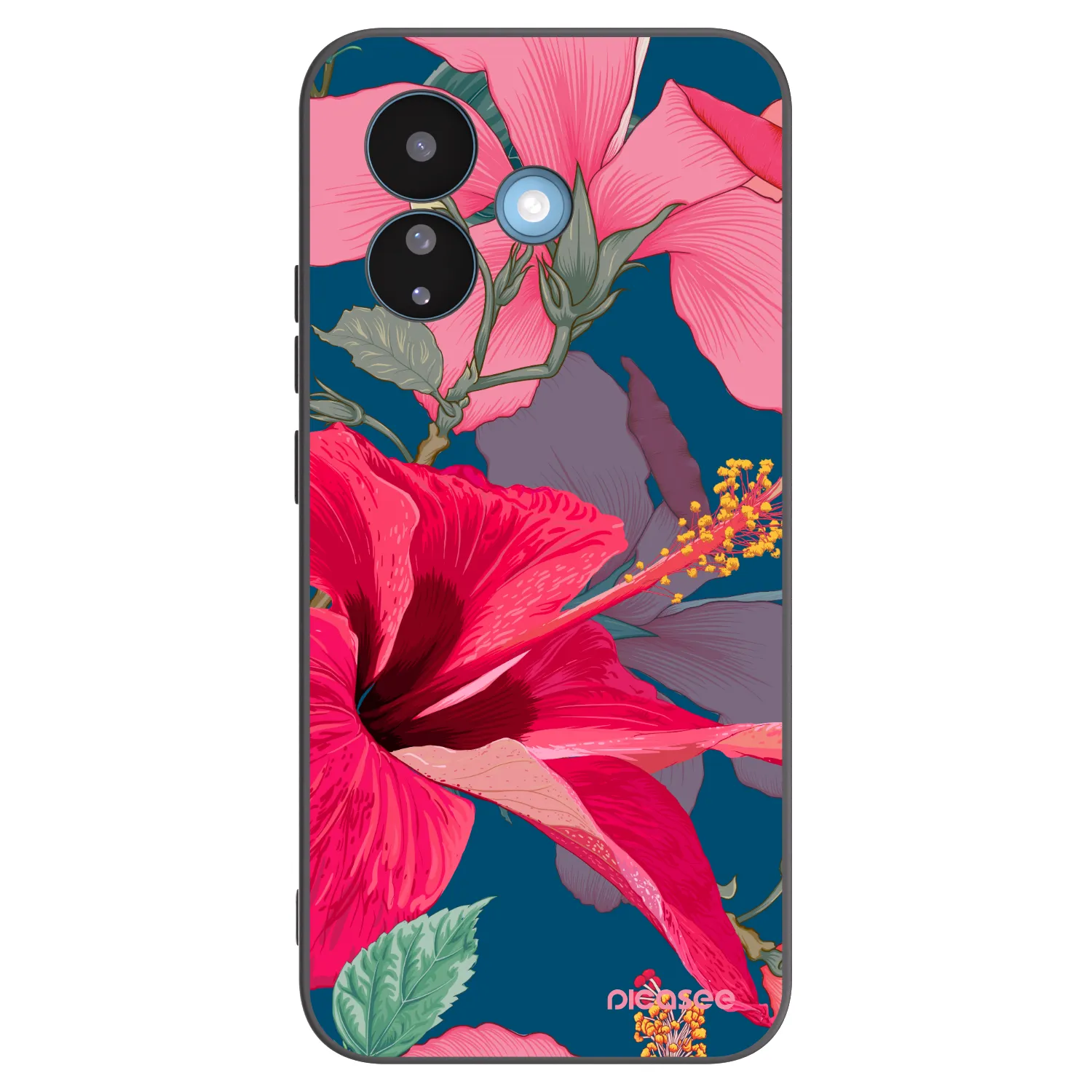 Picasee fekete szilikon tok az alábbi mobiltelefonokra Xiaomi Redmi Note 17 Pro 5G - Hibiscus