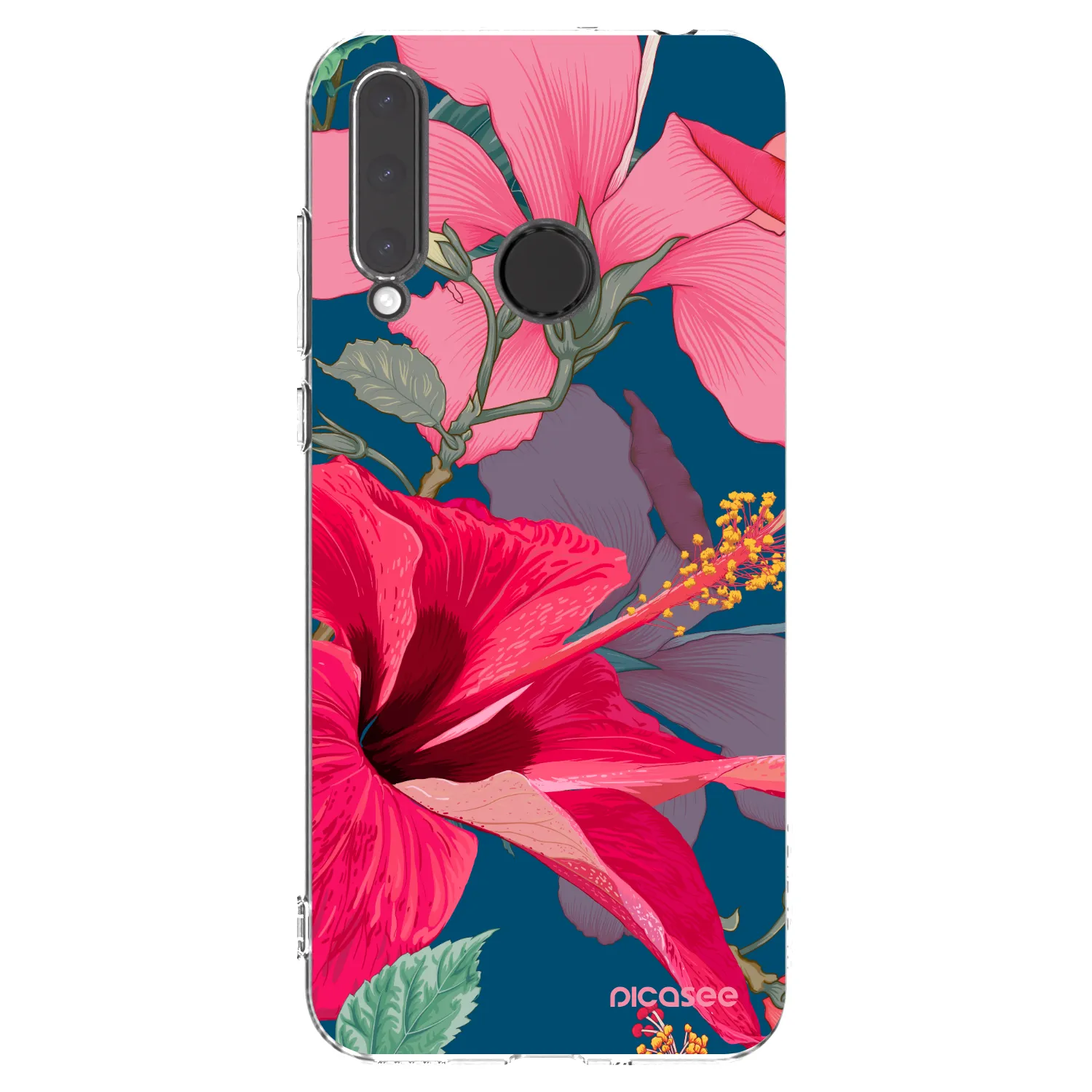 Picasee átlátszó szilikon tok az alábbi mobiltelefonokra Honor 20 Lite - Hibiscus