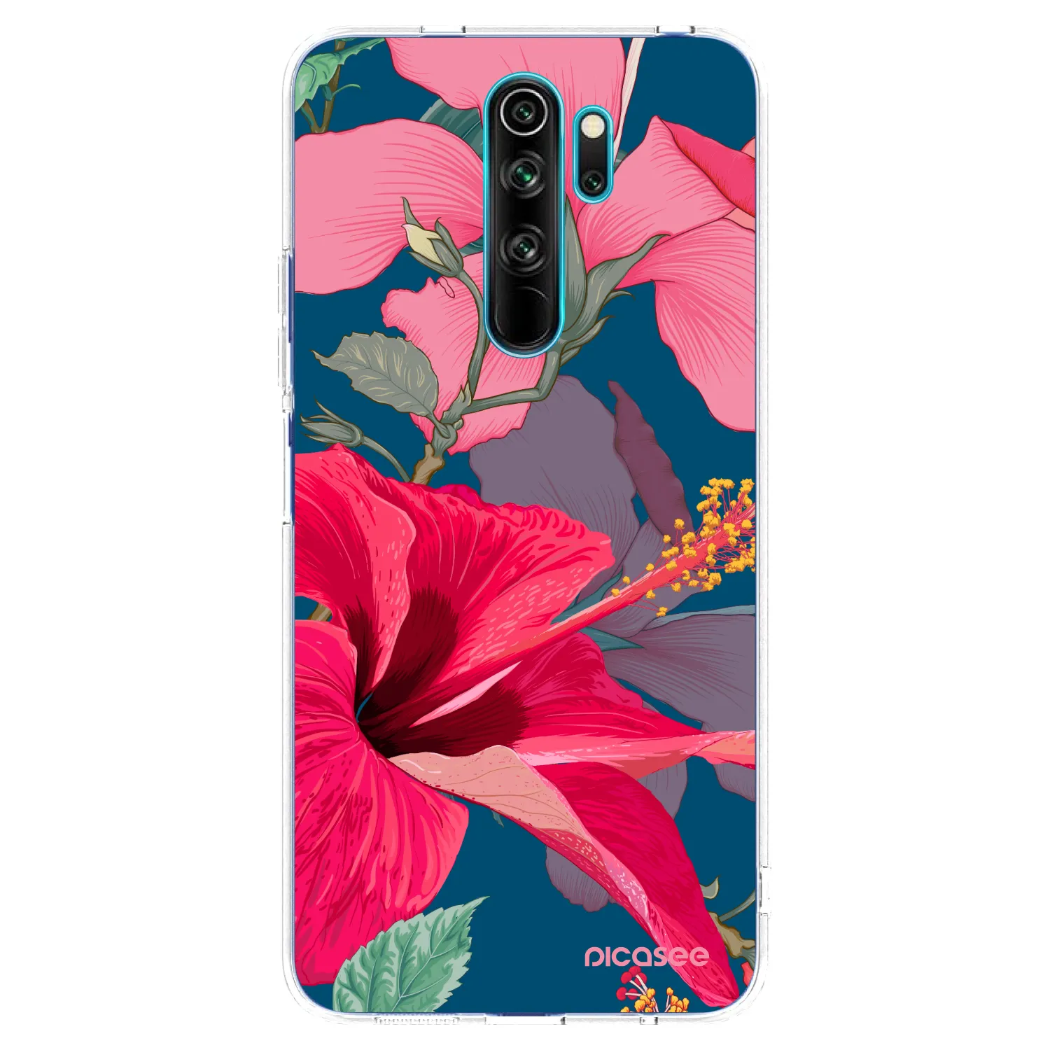 Picasee átlátszó szilikon tok az alábbi mobiltelefonokra Xiaomi Redmi Note 8 Pro - Hibiscus