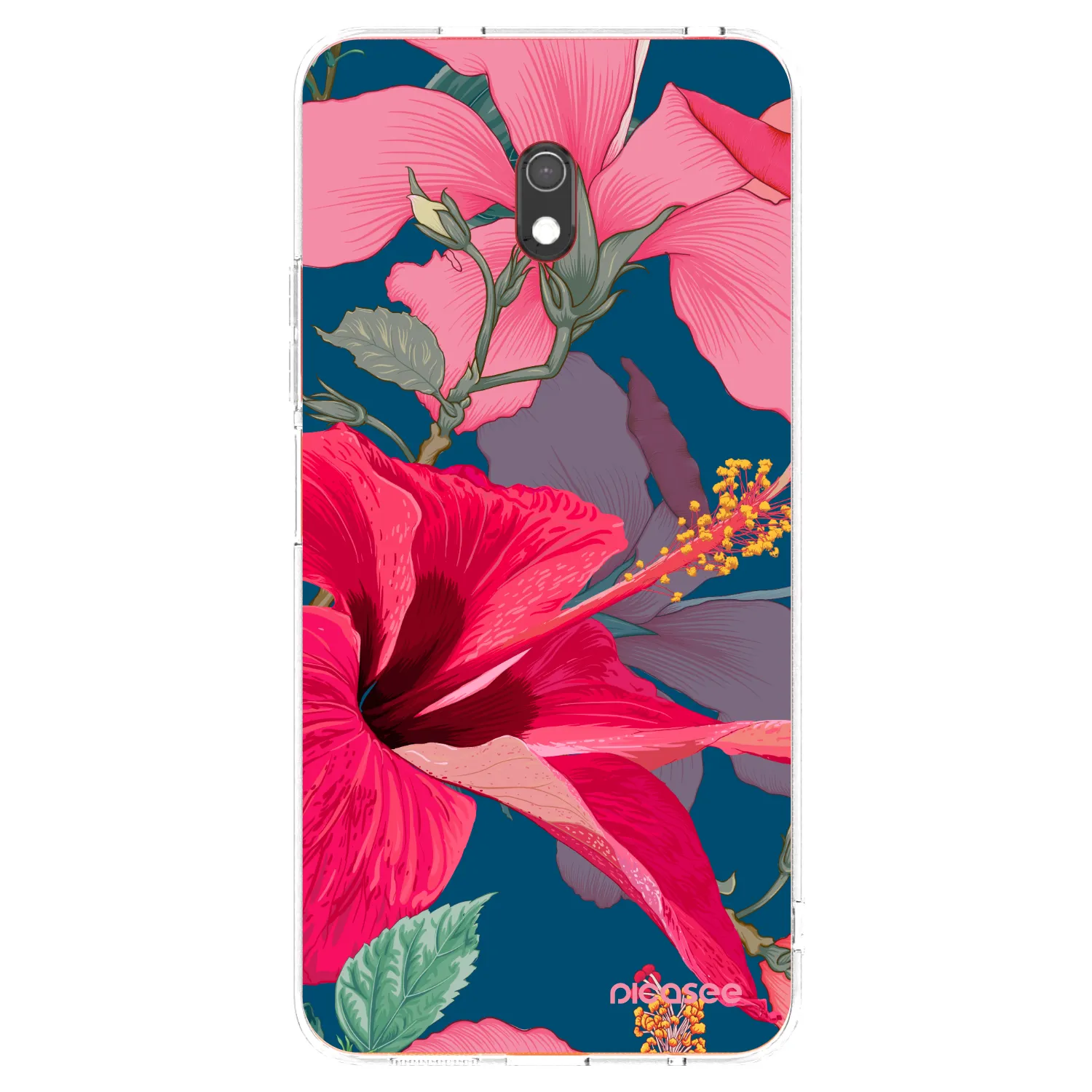 Picasee átlátszó szilikon tok az alábbi mobiltelefonokra Xiaomi Redmi 8A - Hibiscus