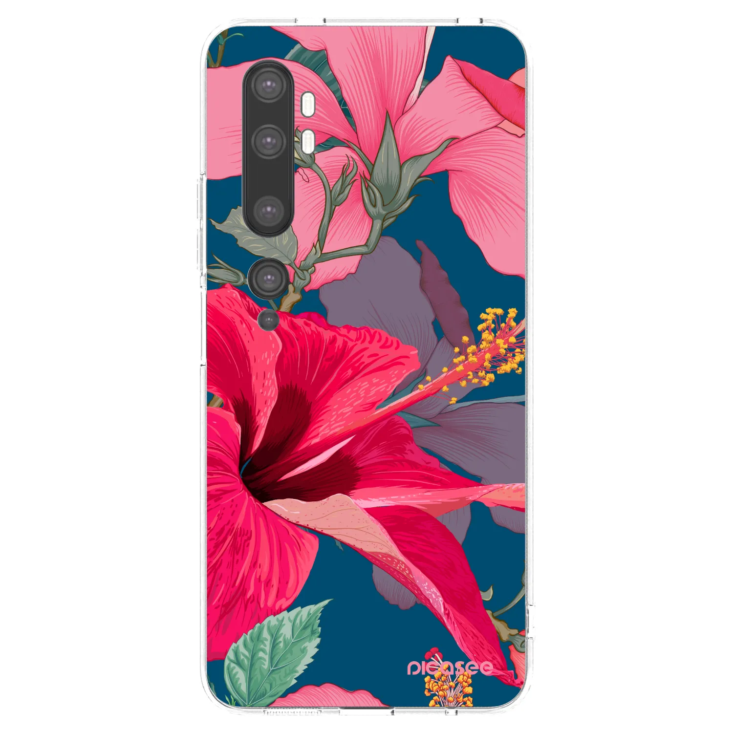 Picasee átlátszó szilikon tok az alábbi mobiltelefonokra Xiaomi Mi Note 10 (Pro) - Hibiscus
