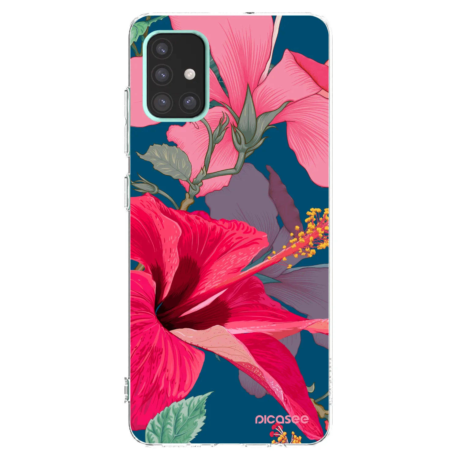 Picasee átlátszó szilikon tok az alábbi mobiltelefonokra Samsung Galaxy A51 A515F - Hibiscus