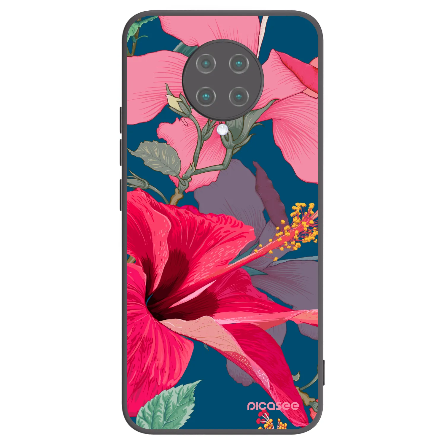 Picasee fekete szilikon tok az alábbi mobiltelefonokra Xiaomi Poco F2 Pro - Hibiscus