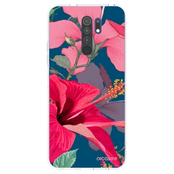 Picasee átlátszó szilikon tok az alábbi mobiltelefonokra Xiaomi Redmi 9 - Hibiscus