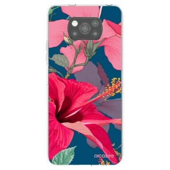Picasee fekete szilikon tok az alábbi mobiltelefonokra Xiaomi Poco X3 - Hibiscus