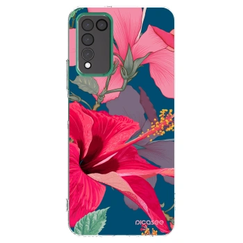 Picasee átlátszó szilikon tok az alábbi mobiltelefonokra Honor 10X Lite - Hibiscus